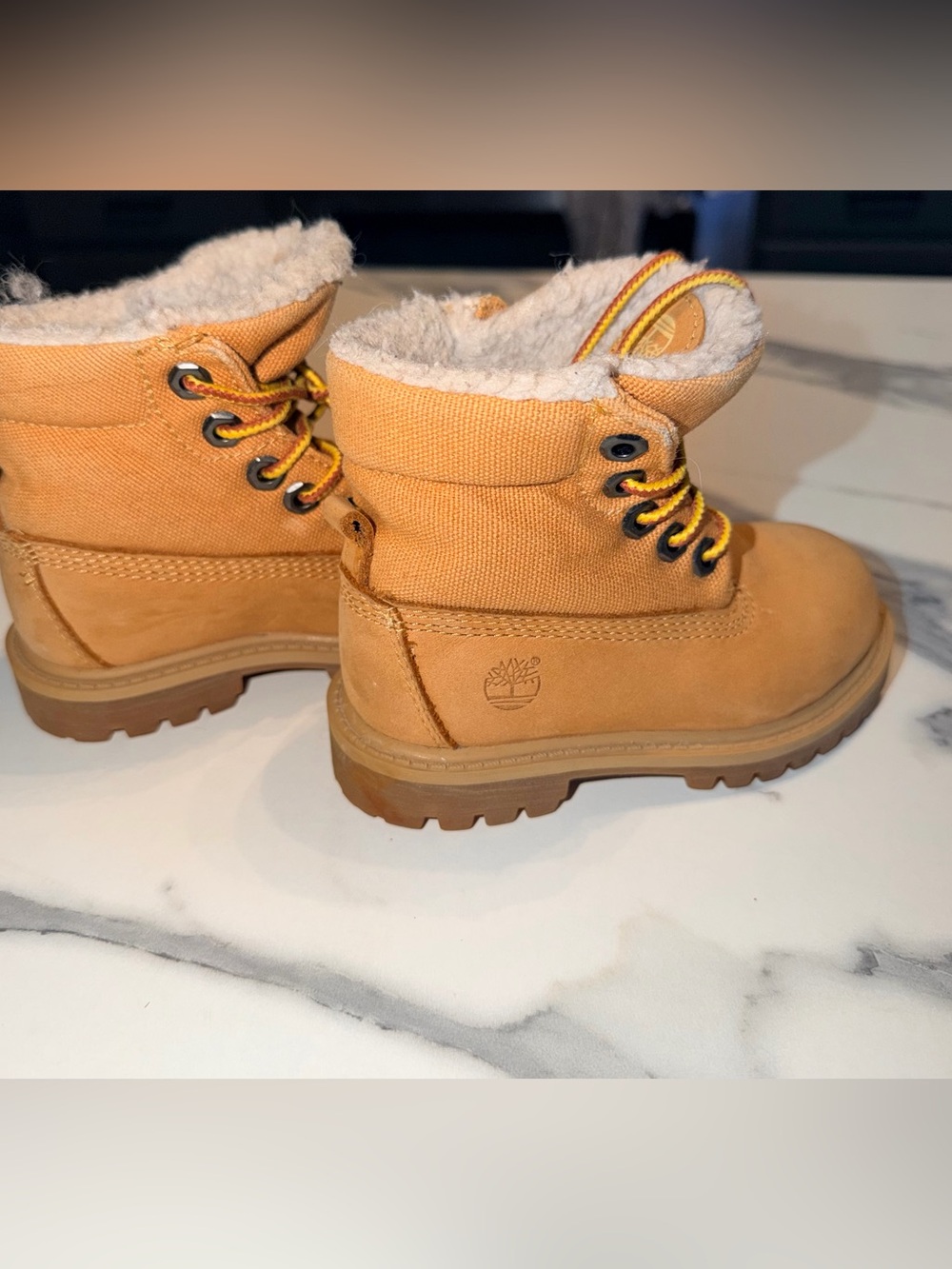 Timberland Kids Wheat/Tan Fleece-Lined Waterproof Boots